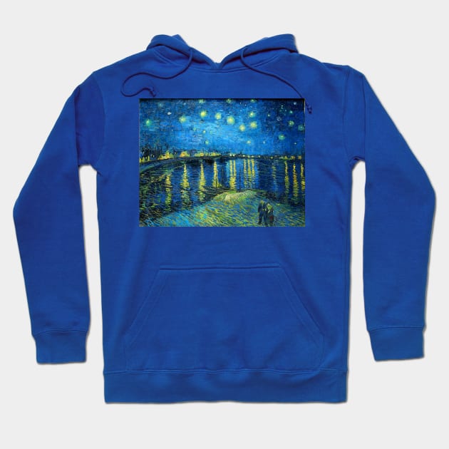 Van Gogh Starry Night Over the Rhone Hoodie by bragova